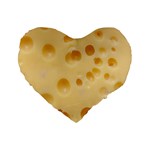 Cheese Texture, Yellow Cheese Background Standard 16  Premium Flano Heart Shape Cushions