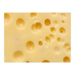 Cheese Texture, Yellow Cheese Background Two Sides Premium Plush Fleece Blanket (Mini)