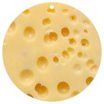 Cheese Texture, Yellow Cheese Background UV Print Acrylic Ornament Round
