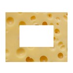 Cheese Texture, Yellow Cheese Background White Tabletop Photo Frame 4 x6 