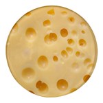 Cheese Texture, Yellow Cheese Background Round Glass Fridge Magnet (4 pack)