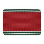 Christmas Pattern, Fabric Texture, Knitted Red Background Plate Mats