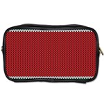 Christmas Pattern, Fabric Texture, Knitted Red Background Toiletries Bag (One Side)