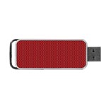 Christmas Pattern, Fabric Texture, Knitted Red Background Portable USB Flash (One Side)