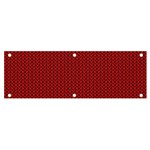 Christmas Pattern, Fabric Texture, Knitted Red Background Banner and Sign 6  x 2 