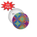 Colorful Floral Ornament, Floral Patterns 1.75  Buttons (100 pack) 