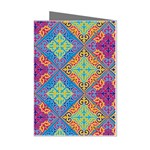Colorful Floral Ornament, Floral Patterns Mini Greeting Cards (Pkg of 8)