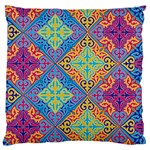 Colorful Floral Ornament, Floral Patterns Large Cushion Case (One Side)