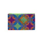 Colorful Floral Ornament, Floral Patterns Cosmetic Bag (XS)