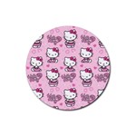 Cute Hello Kitty Collage, Cute Hello Kitty Rubber Round Coaster (4 pack)