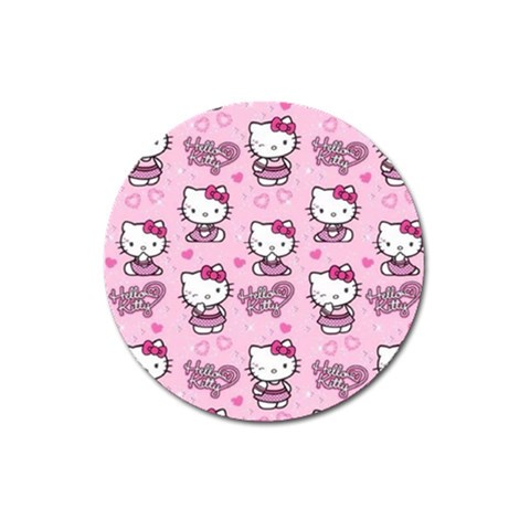Cute Hello Kitty Collage, Cute Hello Kitty Magnet 3  (Round) from UrbanLoad.com Front