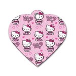 Cute Hello Kitty Collage, Cute Hello Kitty Dog Tag Heart (One Side)