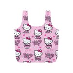 Cute Hello Kitty Collage, Cute Hello Kitty Full Print Recycle Bag (S)