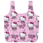 Cute Hello Kitty Collage, Cute Hello Kitty Full Print Recycle Bag (XL)