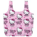 Cute Hello Kitty Collage, Cute Hello Kitty Full Print Recycle Bag (XXXL)