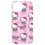 Cute Hello Kitty Collage, Cute Hello Kitty iPhone 14 Black UV Print Case