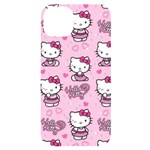 Cute Hello Kitty Collage, Cute Hello Kitty iPhone 14 Plus Black UV Print Case
