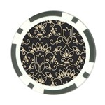 Decorative Ornament Texture, Retro Floral Texture, Vintage Texture, Gray Poker Chip Card Guard (10 pack)
