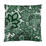Green Ornament Texture, Green Flowers Retro Background Standard Cushion Case (Two Sides)