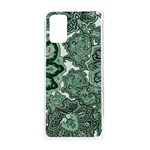 Green Ornament Texture, Green Flowers Retro Background Samsung Galaxy S20Plus 6.7 Inch TPU UV Case