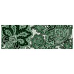 Green Ornament Texture, Green Flowers Retro Background Banner and Sign 9  x 3 