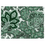 Green Ornament Texture, Green Flowers Retro Background Two Sides Premium Plush Fleece Blanket (Baby Size)