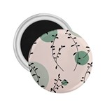 Plants Pattern Design Branches Branch Leaves Botanical Boho Bohemian Texture Drawing Circles Nature 2.25  Magnets