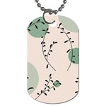 Plants Pattern Design Branches Branch Leaves Botanical Boho Bohemian Texture Drawing Circles Nature Dog Tag (One Side)