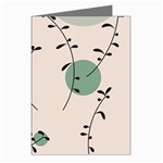 Plants Pattern Design Branches Branch Leaves Botanical Boho Bohemian Texture Drawing Circles Nature Greeting Cards (Pkg of 8)