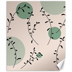 Plants Pattern Design Branches Branch Leaves Botanical Boho Bohemian Texture Drawing Circles Nature Canvas 8  x 10 