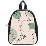 Plants Pattern Design Branches Branch Leaves Botanical Boho Bohemian Texture Drawing Circles Nature School Bag (Small)