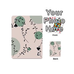 Plants Pattern Design Branches Branch Leaves Botanical Boho Bohemian Texture Drawing Circles Nature Playing Cards 54 Designs (Mini) from UrbanLoad.com Front - Spade7