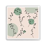 Plants Pattern Design Branches Branch Leaves Botanical Boho Bohemian Texture Drawing Circles Nature Memory Card Reader (Square)