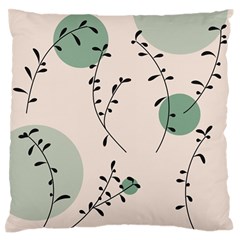 Plants Pattern Design Branches Branch Leaves Botanical Boho Bohemian Texture Drawing Circles Nature Standard Premium Plush Fleece Cushion Case (Two Sides) from UrbanLoad.com Back