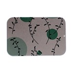 Plants Pattern Design Branches Branch Leaves Botanical Boho Bohemian Texture Drawing Circles Nature Open Lid Metal Box (Silver)  