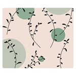 Plants Pattern Design Branches Branch Leaves Botanical Boho Bohemian Texture Drawing Circles Nature Premium Plush Fleece Blanket (Small)