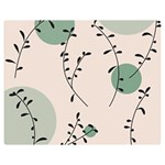 Plants Pattern Design Branches Branch Leaves Botanical Boho Bohemian Texture Drawing Circles Nature Premium Plush Fleece Blanket (Medium)