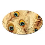 Vintage Peacock Feather Peacock Feather Pattern Background Nature Bird Nature Oval Magnet