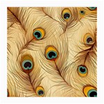 Vintage Peacock Feather Peacock Feather Pattern Background Nature Bird Nature Medium Glasses Cloth (2 Sides)