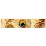 Vintage Peacock Feather Peacock Feather Pattern Background Nature Bird Nature Small Premium Plush Fleece Scarf