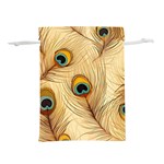 Vintage Peacock Feather Peacock Feather Pattern Background Nature Bird Nature Lightweight Drawstring Pouch (S)
