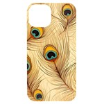 Vintage Peacock Feather Peacock Feather Pattern Background Nature Bird Nature iPhone 14 Black UV Print Case