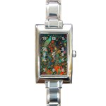 Flowers Trees Forest Mystical Forest Nature Background Landscape Rectangle Italian Charm Watch