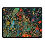 Flowers Trees Forest Mystical Forest Nature Background Landscape Two Sides Fleece Blanket (Small)