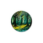 Trees Forest Mystical Forest Nature Junk Journal Landscape Nature Golf Ball Marker (4 pack)
