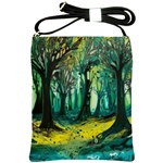 Trees Forest Mystical Forest Nature Junk Journal Landscape Nature Shoulder Sling Bag