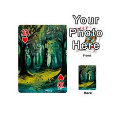 Trees Forest Mystical Forest Nature Junk Journal Landscape Nature Playing Cards 54 Designs (Mini) from UrbanLoad.com Front - Heart10