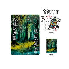 Trees Forest Mystical Forest Nature Junk Journal Landscape Nature Playing Cards 54 Designs (Mini) from UrbanLoad.com Front - Joker1