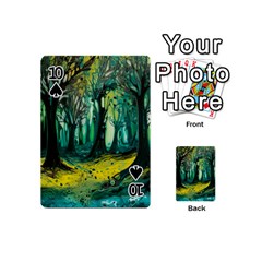 Trees Forest Mystical Forest Nature Junk Journal Landscape Nature Playing Cards 54 Designs (Mini) from UrbanLoad.com Front - Spade10