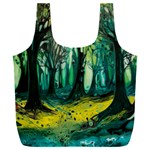 Trees Forest Mystical Forest Nature Junk Journal Landscape Nature Full Print Recycle Bag (XXXL)